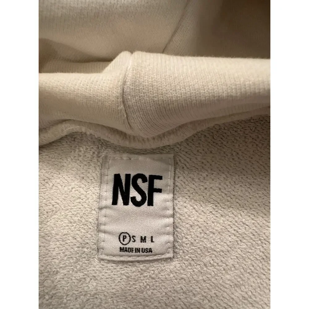 NSF MILDRED HOOK-AND-EYE HOODIE SWEATSHIRT ASYMMETRIC METAL HARDWARE